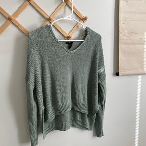 Cropped green-blue sweater from H&M. Has great drape. Like new.